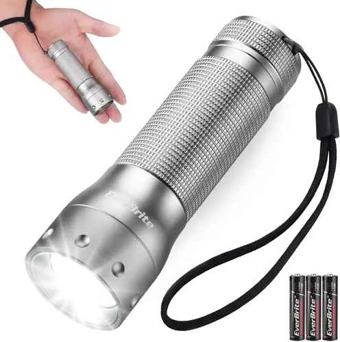Miniatura 12 de EverBrite Mini Linterna, Luz LED con Zoom, 3 Modos, 3 Pilas AAA Incluidas, Linterna de Mano Pequeña para Camping, Emergencia, Hogar – Negro, Regalos