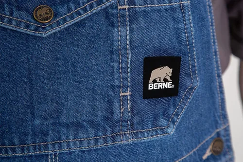 Miniatura 5 de Berna Overol para hombres de denim desgastado con pechera sin forro