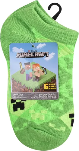 Miniatura 3 de Minecraft Calcetines de corte bajo para niños, paquete de 6 pares