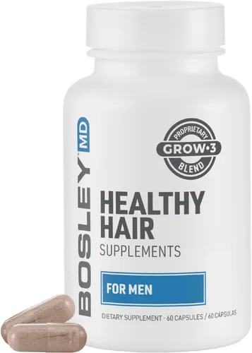Suplementos saludables para el crecimiento del cabello para hombres, botánicos que bloquean DHT con biotina, niacina, zinc y semillas de calabaza,
