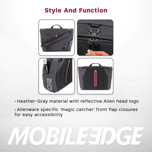 Miniatura 6 de Mobile Edge Elite - Bolsa de mensajero para laptop para juegos para hombres y mujeres, específicamente diseñada y compatible con portátiles