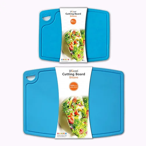 Miniatura 20 de Liflicon Tablas de corte de silicona gruesas para cocina, juego de tablas de cortar/esteras de silicona de 2 piezas extra grandes 37 cm x 26.5 cm