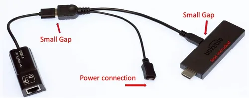 Miniatura 2 de Adaptador Ethernet de Amazon para transmisiones Sticks, Fire TV (2ª generación, 4K), velocidad USB de 100 Mbps, cable OTG de alimentación micro USB