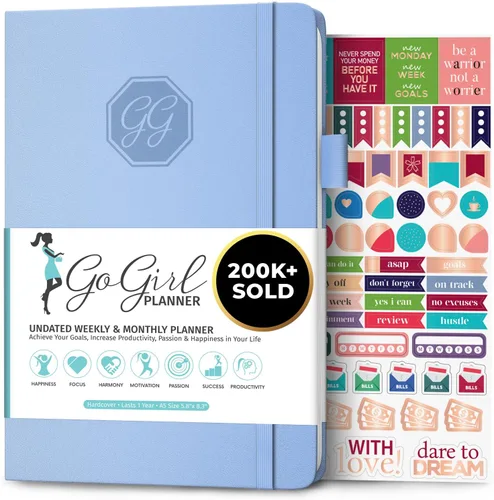 Miniatura 16 de GoGirl Agenda y organizador para mujer – Agenda semanal tamaño A5, diario de objetivos y agenda para mejorar la gestión del tiempo, la productividad