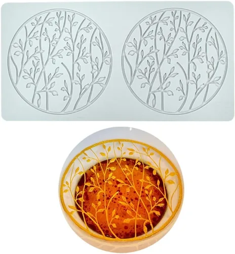 Miniatura 6 de Molde de encaje de silicona, tapete de encaje para pastel de boda, molde de decoración de pastel de coral, tapetes de impresión de fondant de flores