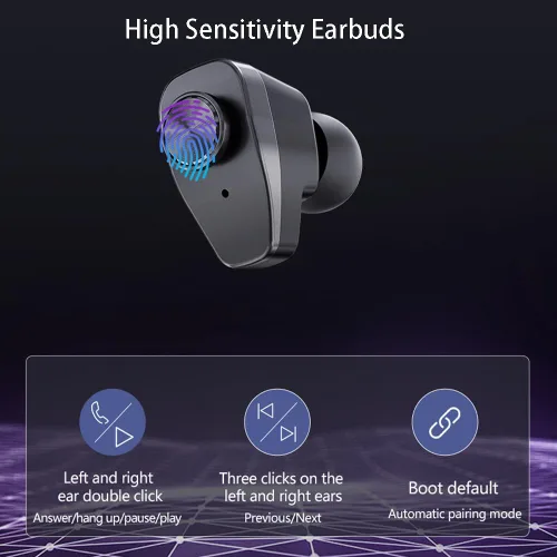 Miniatura 5 de Cutwif Reloj inteligente con auriculares, reloj inteligente Bluetooth 3 en 1 para iPhone Android, monitor de sueño de ritmo cardíaco, reloj Gris