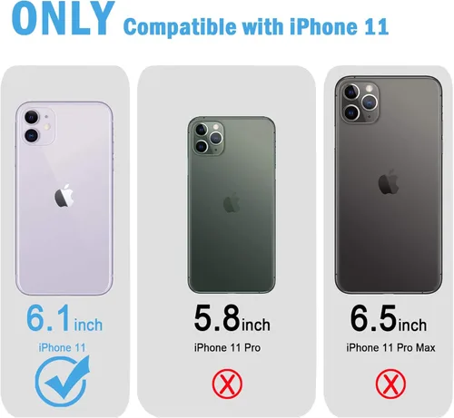 Miniatura 2 de JJGoo Compatible con iPhone 11 Funda transparente, transparente a prueba de golpes, delgada, antiarañazos, carcasa protectora de policarbonato duro