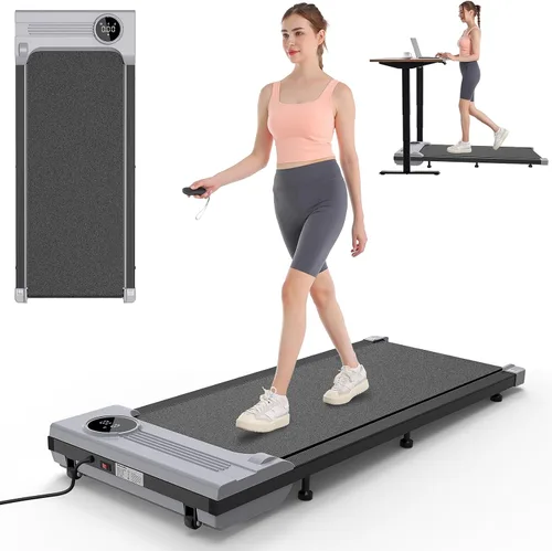 Miniatura 9 de ANCHEER Walking Pad 3.0HP Under Desk Treadmill 300lbs Weight Capacity with Remote Control, Compact Electric Treadmills for Home/Gym/Office with LED