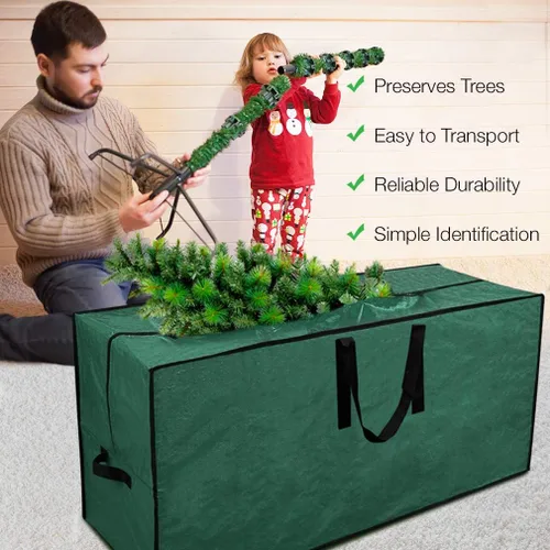 Miniatura 3 de Bolsa grande de almacenamiento para árbol de Navidad de 65 pulgadas, de la marca Primode Verde