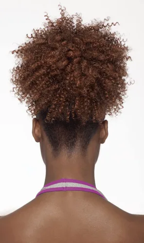 Miniatura 4 de Outre Cola de caballo con cordón grande y hermoso cabello 4A KINKY (2T1/30)