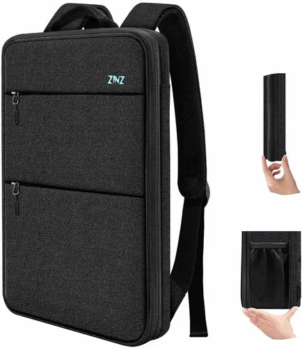 ZINZ Mochila delgada y expandible para laptop con funda de 15, 15.6, 16 pulgadas, bolsa resistente a derrames para portátiles, estuche para la B04K01