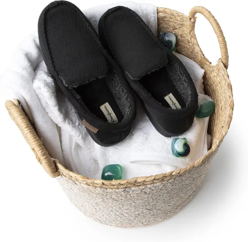 Miniatura 8 de Dearfoams Mocasines Keaton de espuma viscoelástica para hombre con anchos anchos
