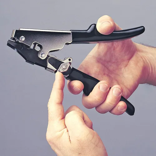 Miniatura 2 de Malco TY6 Flex Duct - Herramienta tensora de ataduras de cables – Corte automático, perilla de tensión ajustable Lazos de nailon de 125 y 175