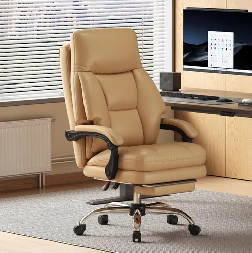 Miniatura 12 de Silla de oficina Criss Cross, reposabrazos abatibles para mascotas y sentarse con patas cruzadas, silla ergonómica ejecutiva