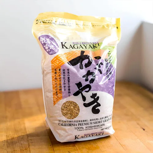 Miniatura 6 de Kagayaki Haiga Genmai - Arroz integral de grano corto de California, rico en proteínas y fibra, ideal para cocinar consciente de la salud, perfecto