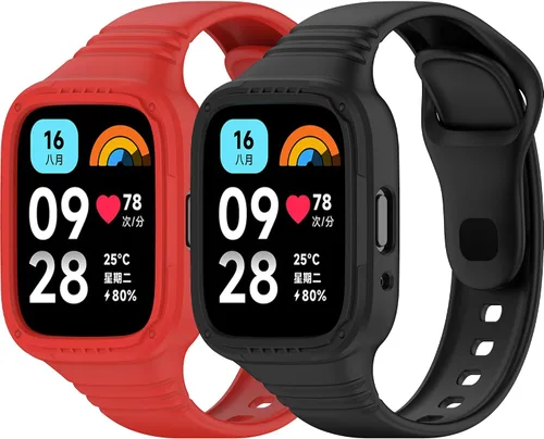 Miniatura 12 de Compatible con Redmi Watch 3 Active/Watch 3 Lite correas con funda antigolpes, correa deportiva de repuesto ajustable de silicona para Redmi Watch 3