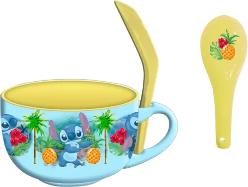 Miniatura 21 de Silver Buffalo Care Bears con Oso Dormiloncito, Tiernosito, Divertiosito, Alegrosita, Suertosito y Más Taza de Sopa Cerámica, 709 ml