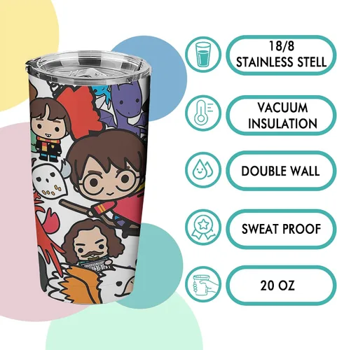 Miniatura 4 de Vaso de acero inoxidable de 20 onzas a prueba de fugas con popote y tapa, taza de café de viaje para el hogar al aire libre, tazas térmicas