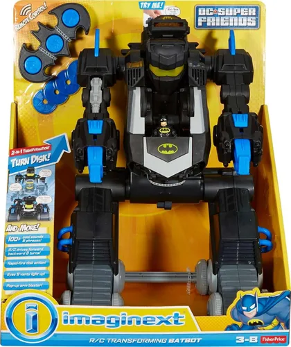 Miniatura 6 de Batbot de Fisher Price Imaginext, Estándar, Negro, azul, gris, amarillo