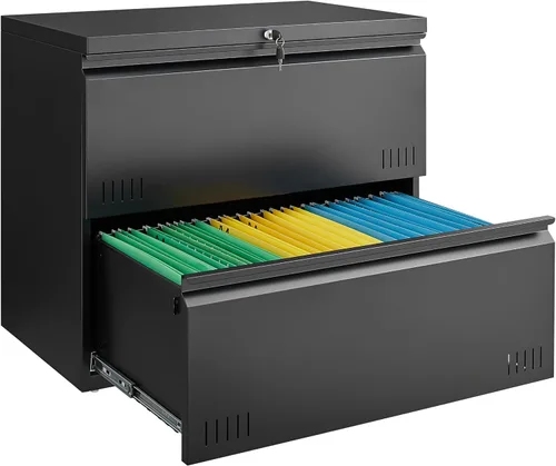Miniatura 17 de Guizeeopo Armario de almacenamiento de metal con estantes ajustables, gabinetes de almacenamiento de garaje con puertas y estantes, archivadores