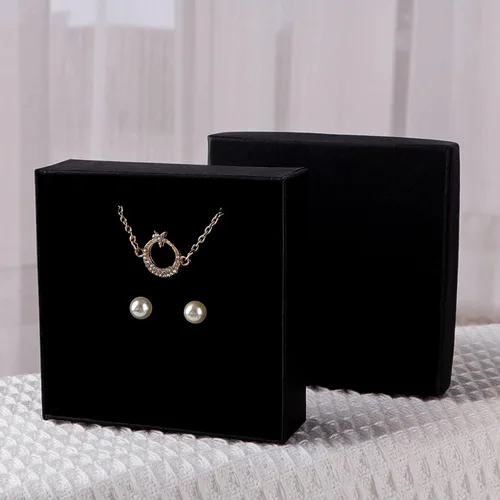 Miniatura 5 de Sdootjewelry Cajas de joyería negras a granel, 24 paquetes, caja de regalo para joyas con espuma, cajas de joyería pequeñas para regalos, 3.5 x 3.5