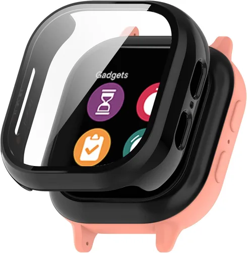 Miniatura 2 de Disscool Funda de cobertura completa con protector de pantalla compatible con Gizmo Watch 2 de policarbonato duro ultrafino y cristal real, funda