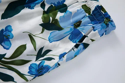 Miniatura 7 de Atwfo Conjunto de camisa hawaiana y pantalón corto para hombre, conjunto de 2 piezas para vacaciones, casual, con botones, playa, trajes florales