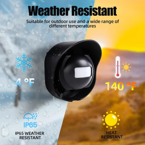 Miniatura 3 de Alarma de entrada Shaogax - Alarma inalámbrica de largo alcance de 328 pies, sensor y detector de movimiento para exteriores a prueba de agua