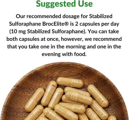 Miniatura 9 de Mara Labs Broc Elite Plus Suplemento de brócoli con extracto de sulforafano estabilizado Sin residuos de glifosato 60 cápsulas vegetales