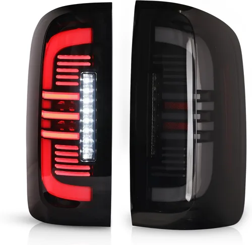 Miniatura 9 de Luces traseras para Chevy Colorado 2015-2022 - Luces traseras LED completas estilo tubo para lámparas de freno de Colorado 15-22, lente negro