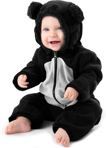 Miniatura 107 de Enterizo de vellón para bebé, rómper de una sola pieza con capucha para niños, ropa para exteriores, chaqueta infantil