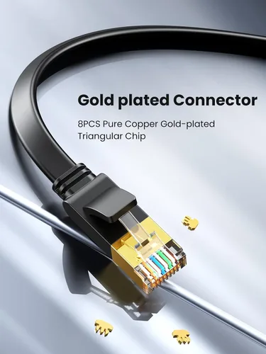 Miniatura 8 de Cable Ethernet UGREEN Cat 7, cable Ethernet de 30 pies con alta velocidad de 10 Gbps, 100% alambre de cobre puro y conectores chapados en oro