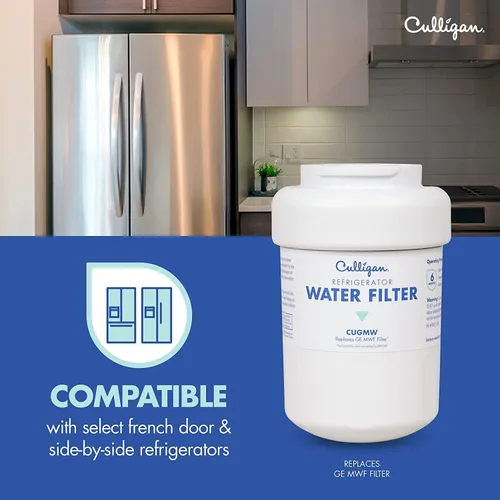 Miniatura 5 de Culligan Filtro de agua para refrigerador CUGMW Reemplazo para filtro de agua GE (MWF) Reemplazar cada 6 meses Paquete de 1