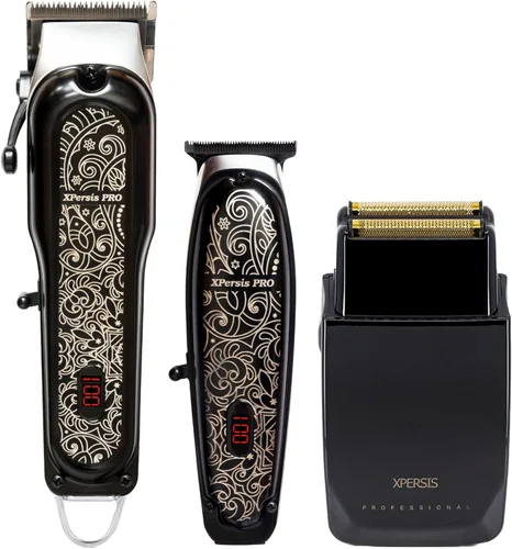 PRO - Cortadora de pelo inalámbrica silenciosa y de baja vibración + recortadora de pelo para hombres y barberos + afeitadora con cuchillas