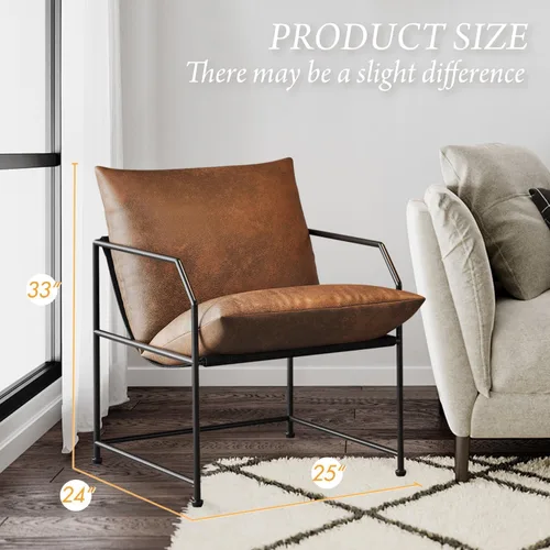 Miniatura 2 de Silla decorativa para sala de estar, sillas cómodas de lectura para dormitorio, silla tapizada de salón, silla de estilo moderno de mediados