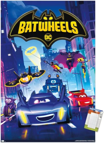 Miniatura 10 de DC Comics - Póster de pared con diseño de ruedas para TV, 34 pulgadas de largo x 22.4 pulgadas de ancho, versión premium sin marco