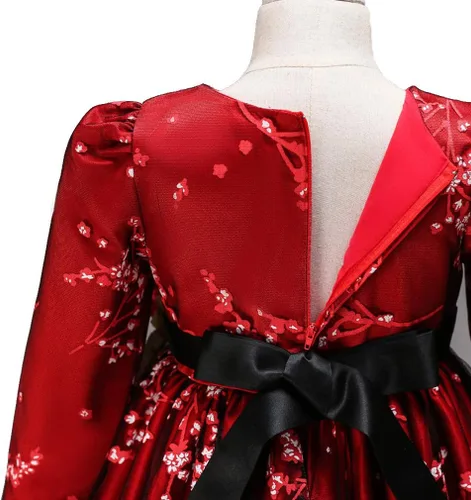 Miniatura 6 de Vestido de princesa para boda, fiesta de cumpleaños con tren, talla 3-14 años