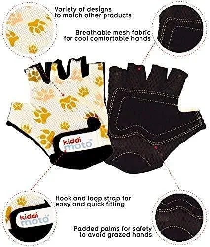 Miniatura 7 de Kiddimoto Kids Cycling Gloves Anti-Slip Kids Bike Gloves for Boys and Girls Fingerless Kids Mountain Bike Gloves for BMX, MTB Riding, Gymnastics