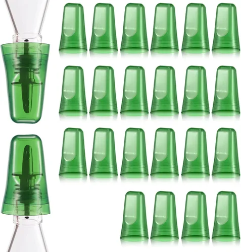 Miniatura 12 de Chengu 100 fundas para botellas de licor, tapas de boquilla para botellas, dispensador universal de vertido, tapas de boquilla de goma de silicona