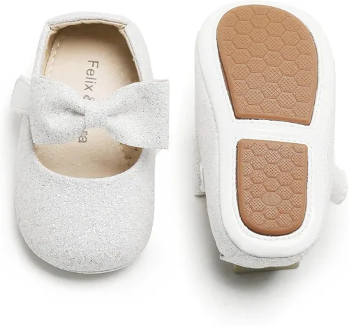 Miniatura 55 de Felix & Flora Zapatos de bebé de suela suave - Zapatos de bebé para caminar, mocasines, suela de goma, zapatos de cuna