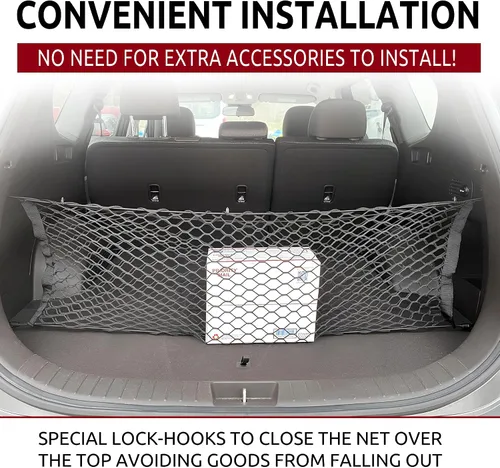 Miniatura 2 de Red de carga de malla estilo sobre para maletero compatible con HYUNDAI Santa FE 2013-2024 – Accesorios de coche – Organizadores y almacenamiento