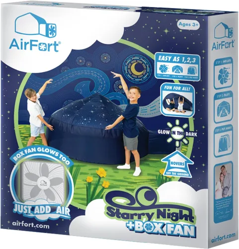 Miniatura 8 de AirFort - Fuerte inflable para niños, se construye en 30 segundos, tienda de campaña para jugar a partir de 3 años (pelota de playa azul)