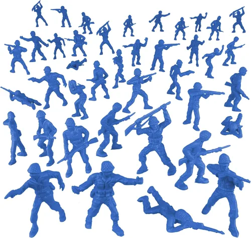 Miniatura 4 de BMC Classic - Figuras de soldado de plástico para hombre, 40 unidades, color azul, fabricadas en Estados Unidos