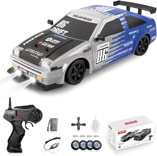 Miniatura 15 de Coche de Deriva RC 1/16 2.4GHz 4WD Coches de Control Remoto, Coches RC de Deriva Recargables de Alta Velocidad con Spray, Luces Geniales