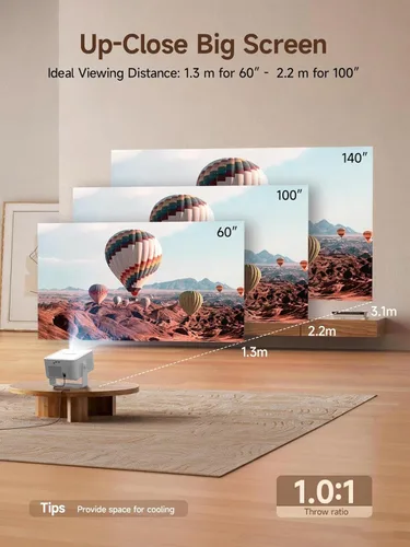 Miniatura 6 de [Android 14 y 800ANSI] Mini proyector Magcubic 4K 8K, compatible con proyector inteligente nativo 1080P con WiFi 6, Bluetooth 5.4, enfoque