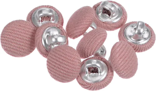 Miniatura 40 de HARFINGTON 10 botones de tela de 24L cubiertos de tela de 0.59 pulgadas, vástago de metal, botones de costura redondos para trajes, blusas de Azul