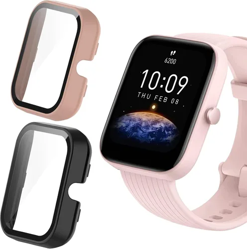 Miniatura 10 de Compatible con Amazfit Bip 3 Pro, Lamshaw Hard PC Case con protector de pantalla de vidrio templado compatible con Amazfit Bip 3 / Bip 3 Pro Paquete