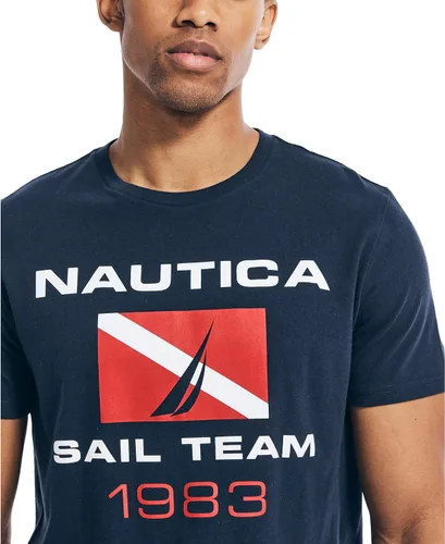 Miniatura 4 de Nautica Camiseta gráfica de manga corta 100 algodón para hombre