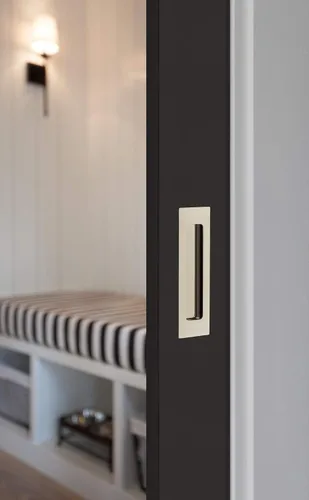 Miniatura 2 de Emtek 220306US19 Emtek 220306 - Tirador de puerta rectangular moderno de 6 pulgadas de alto