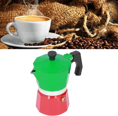 Miniatura 8 de Pilipane Cafetera de café expreso y cafetera, olla clásica de moka, cafetera de aluminio, cafetera de inducción Moka para capuchino o café con leche